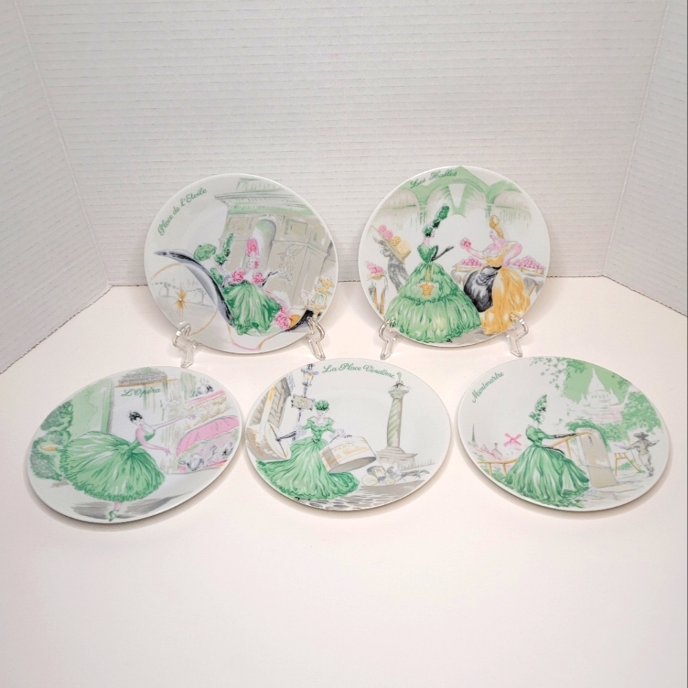 Limoges Les Parisiennes Philippe Deshoulieres Plates Appetizer Dessert Decor